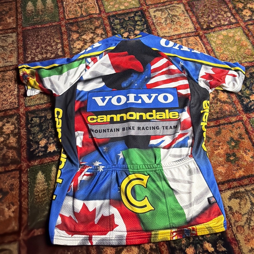 Vintage Cannondale Volvo 3/4Zip Cycling Bike Racing Jersey MTB USA Made Mens L - Picture 8 of 8